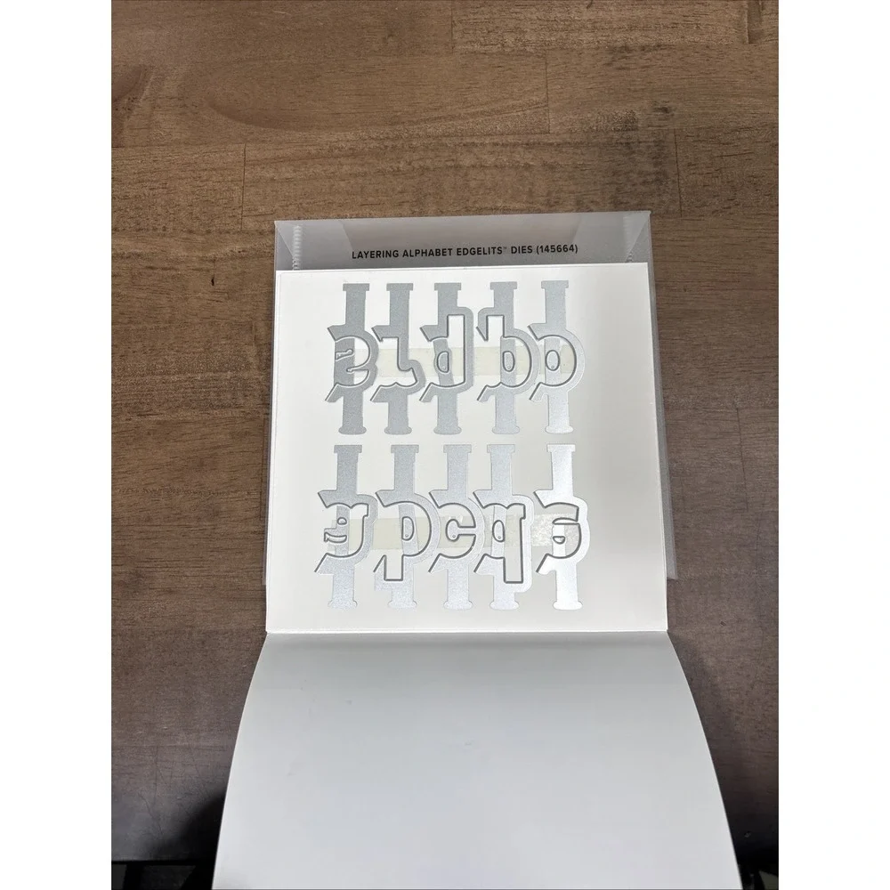 Stampin' Up! Lined Alphabet Stamps & Layering Alphabet Dies